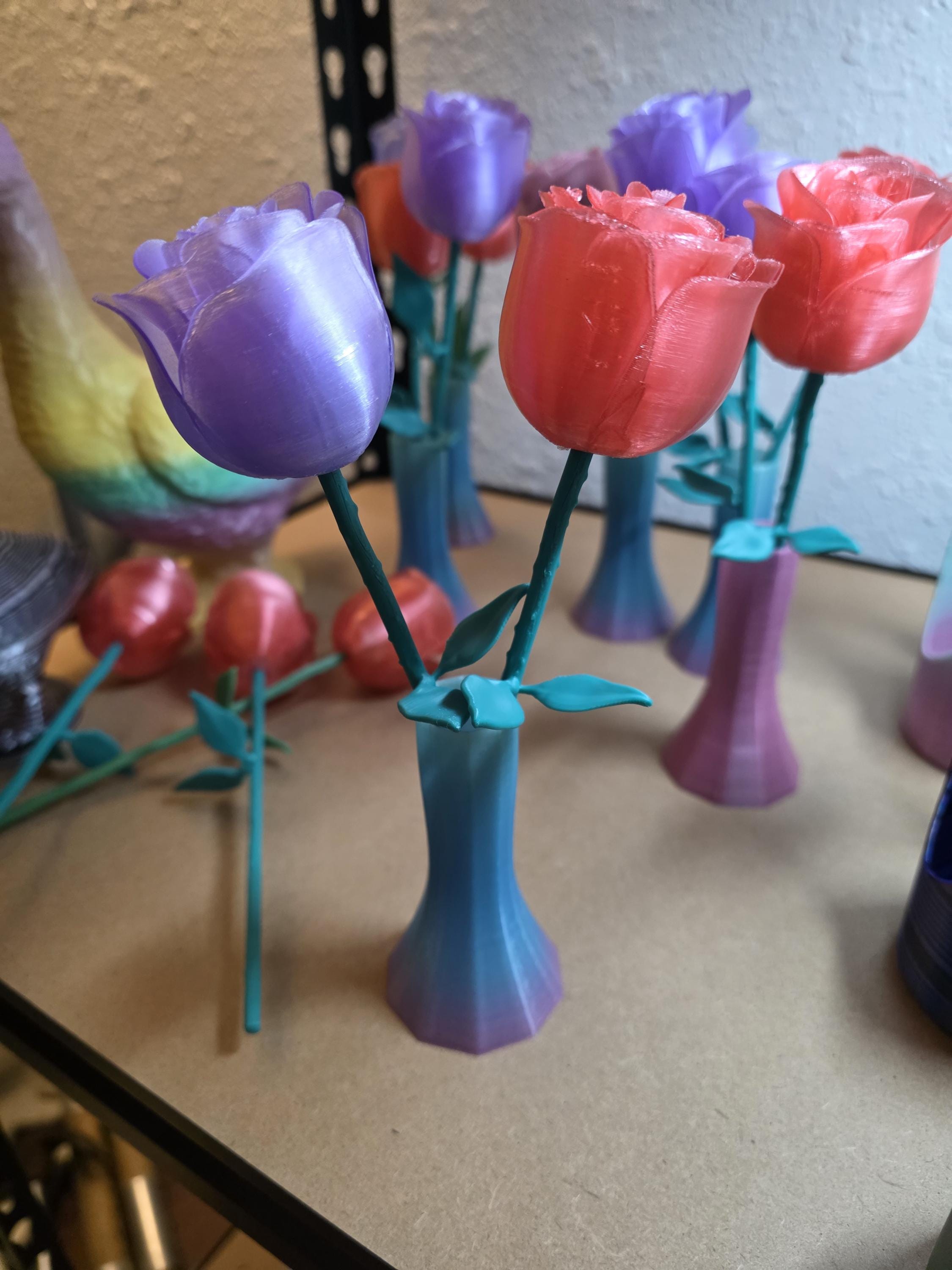Roses with vase