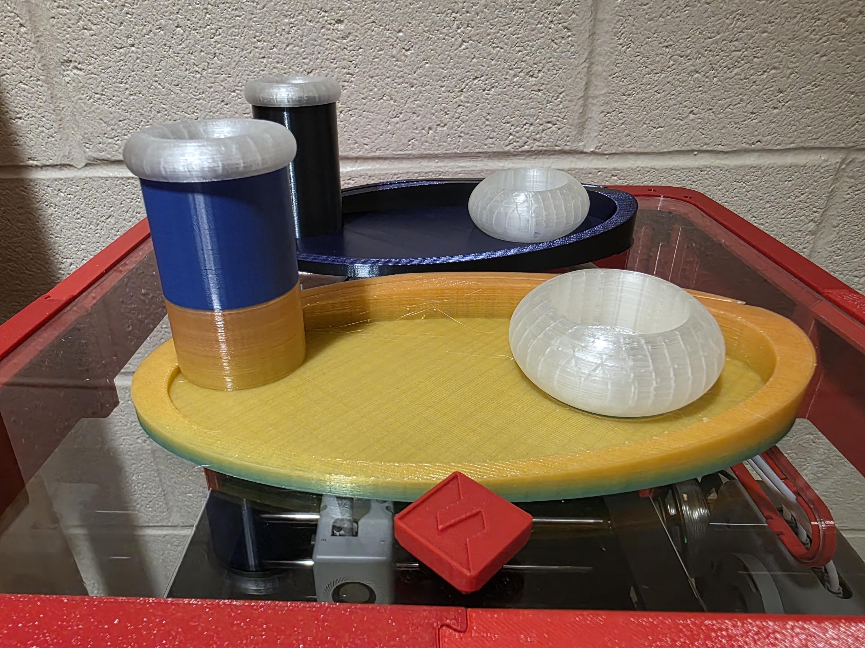 Memorial and flower base with candle