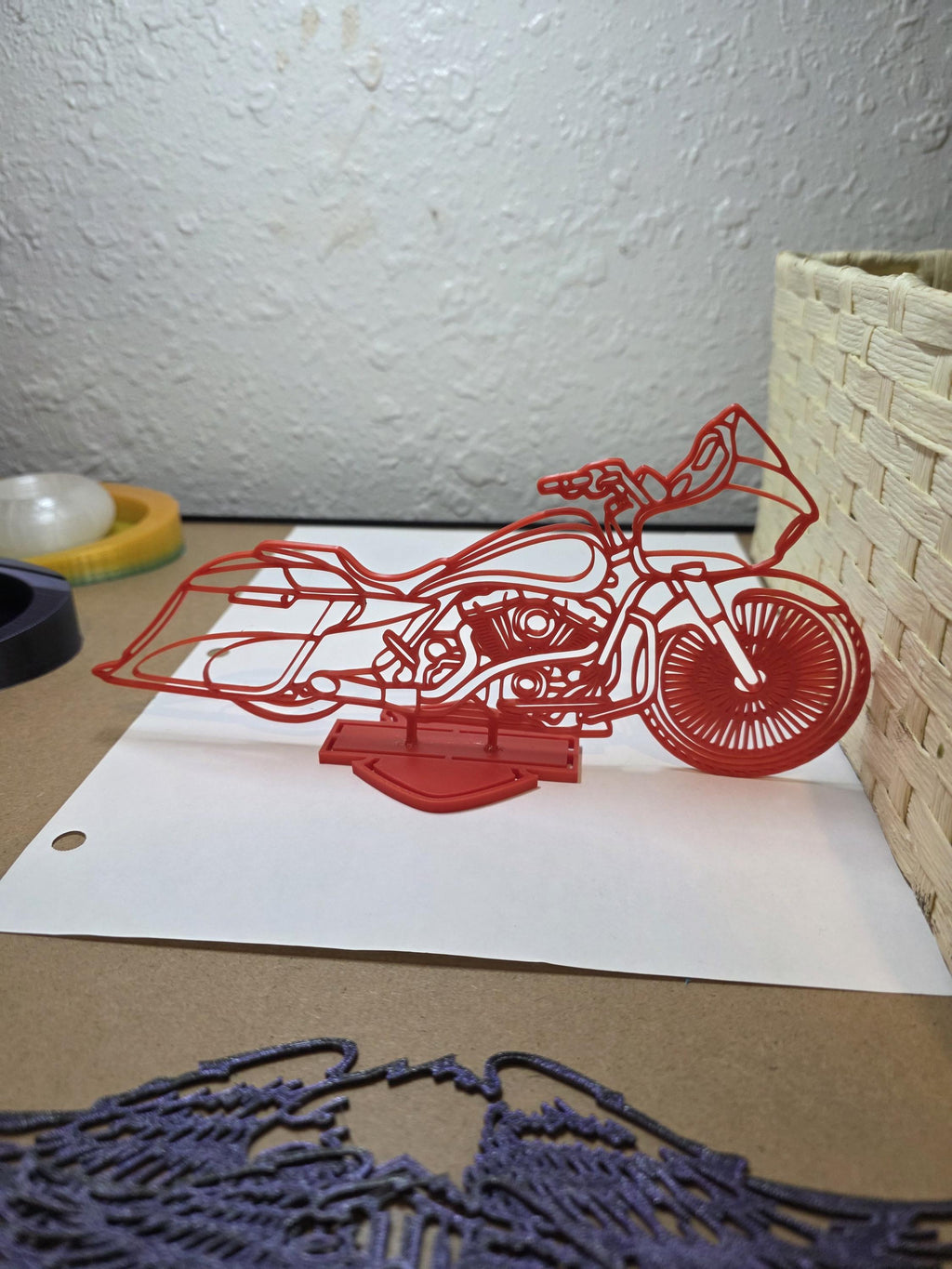 Harley Davidson Road Glide desk decor