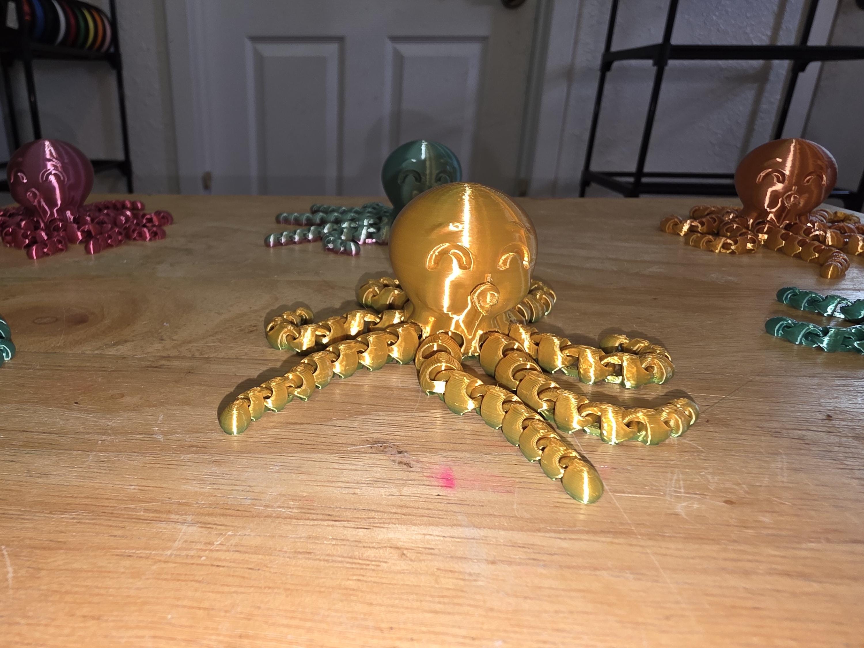 Articulating Octopus Toy – Poseable 3D Printed Figurine
