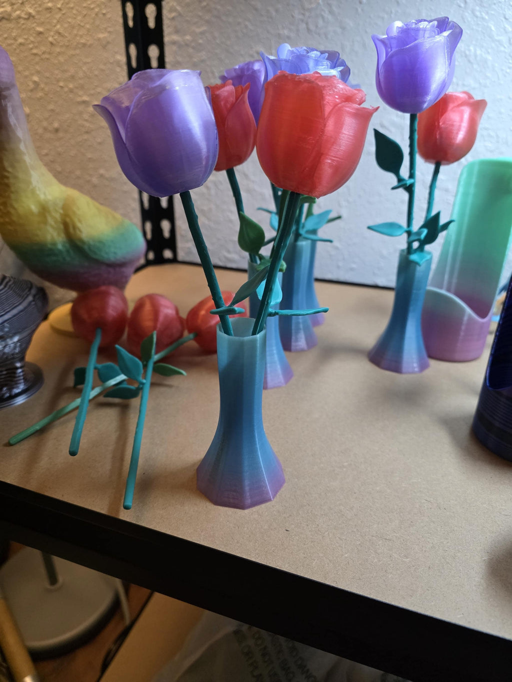 Roses with vase
