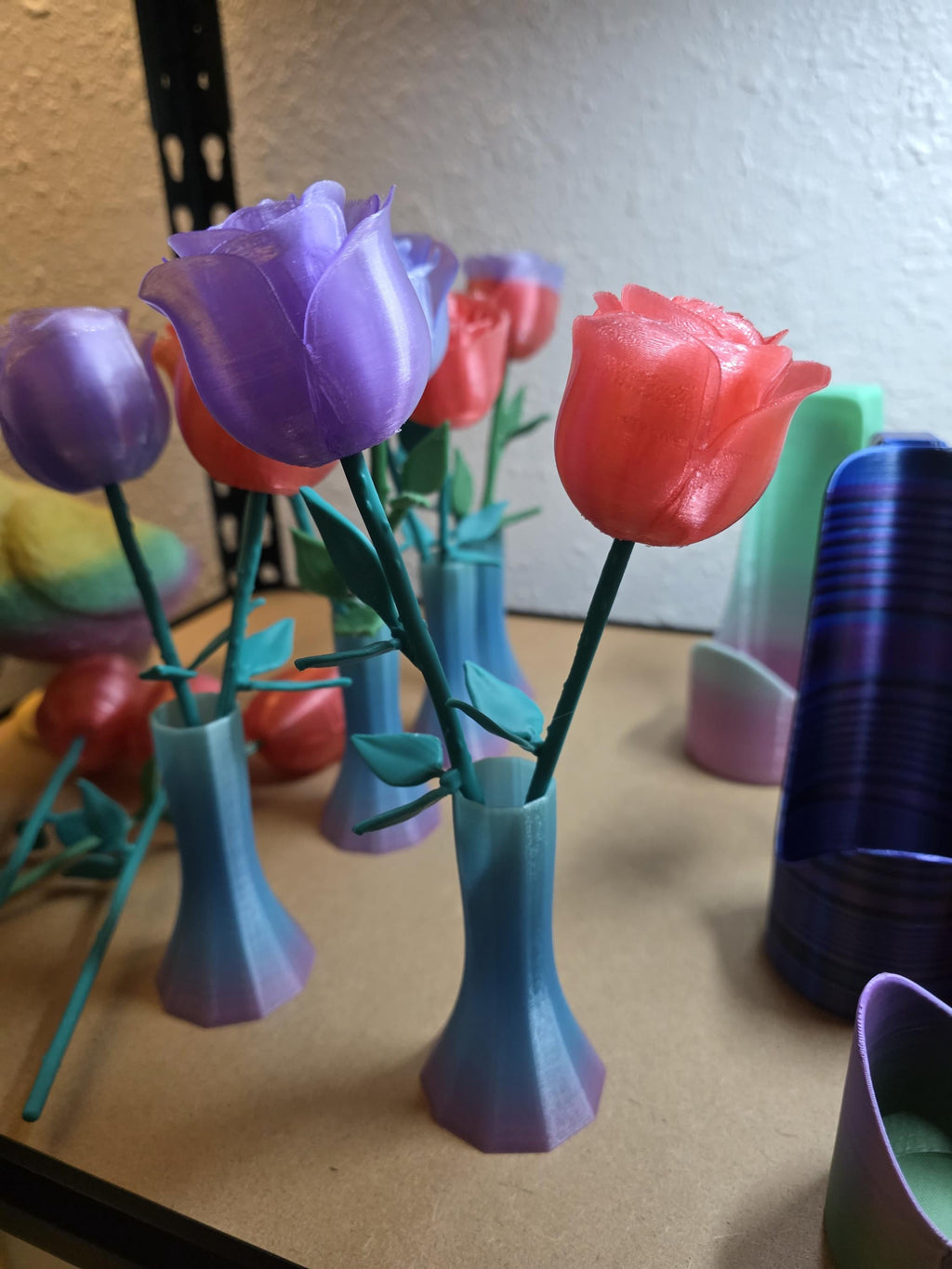 Roses with vase