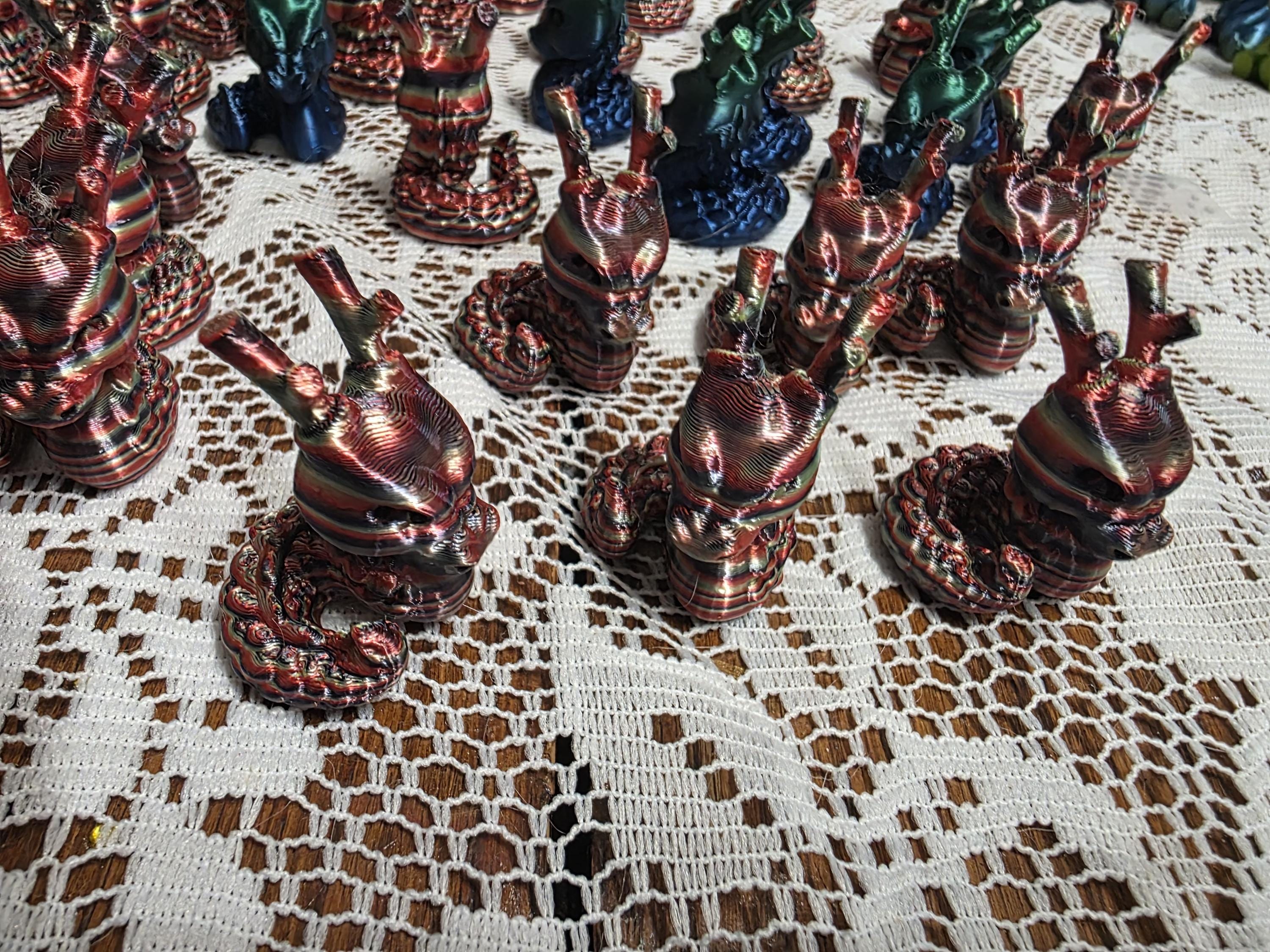 Miniature Dragon Figurines, 3D Printed Mythical Creatures, Fantasy Decor