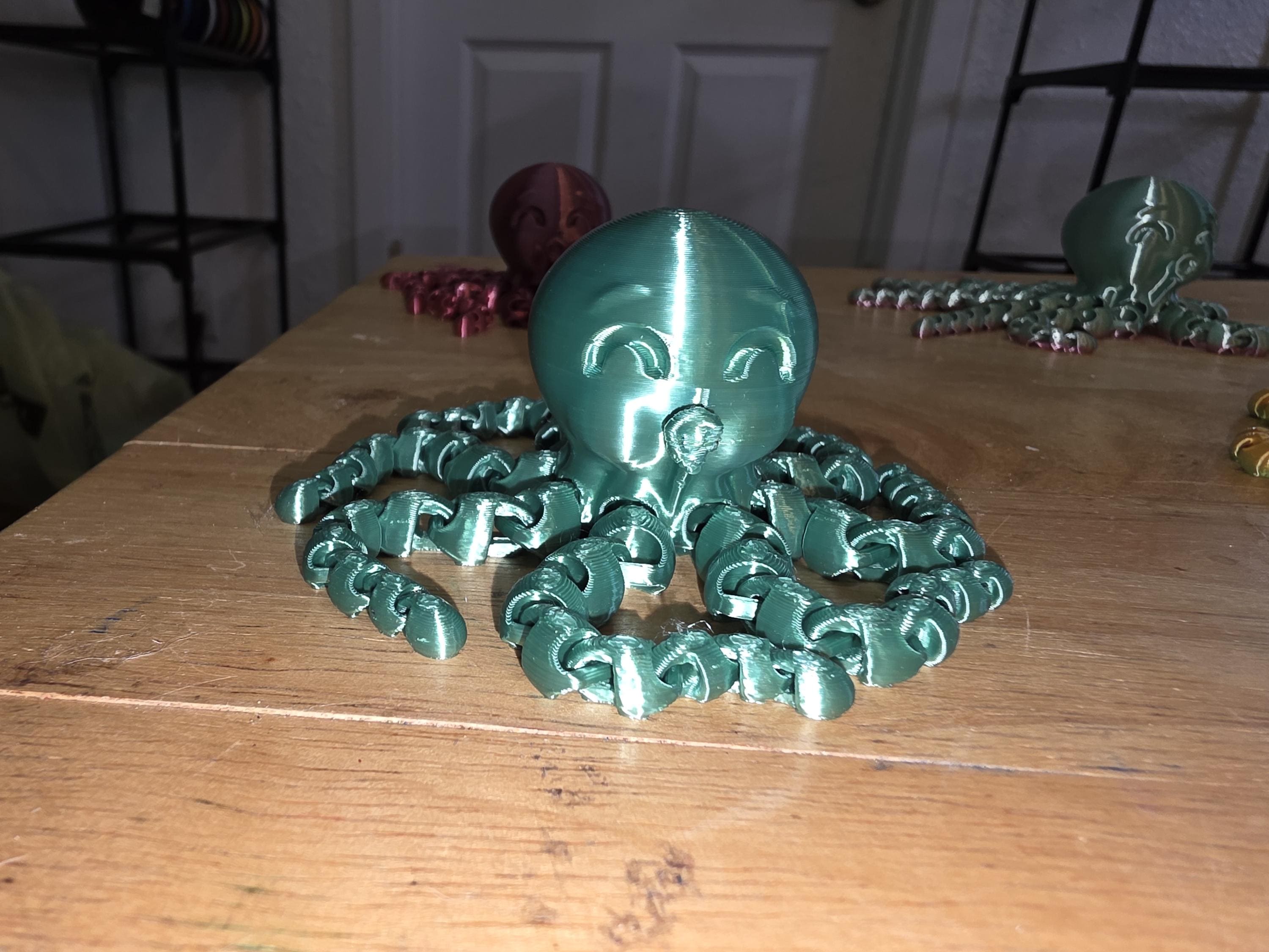 Articulating Octopus Toy – Poseable 3D Printed Figurine