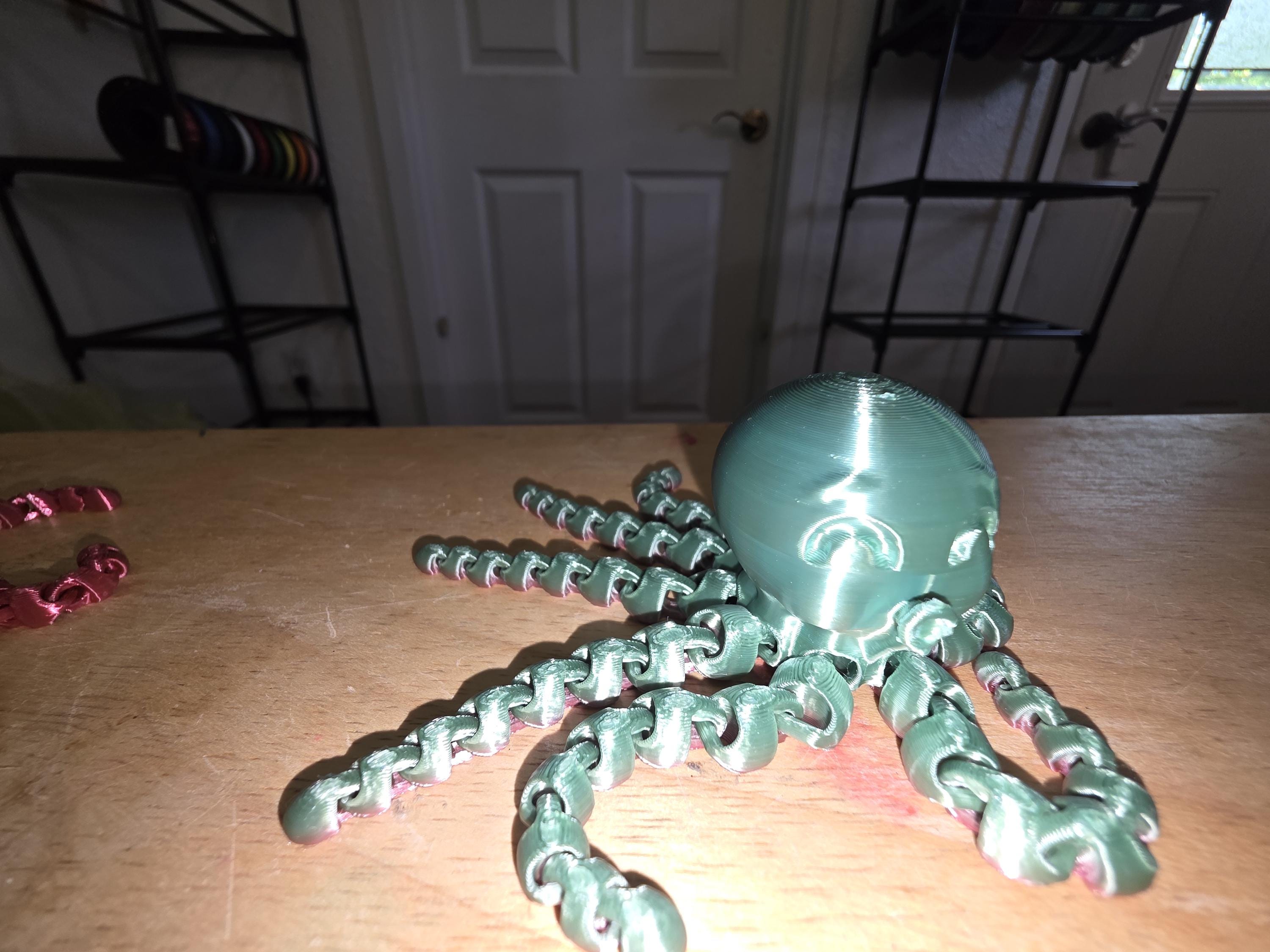 Articulating Octopus Toy – Poseable 3D Printed Figurine