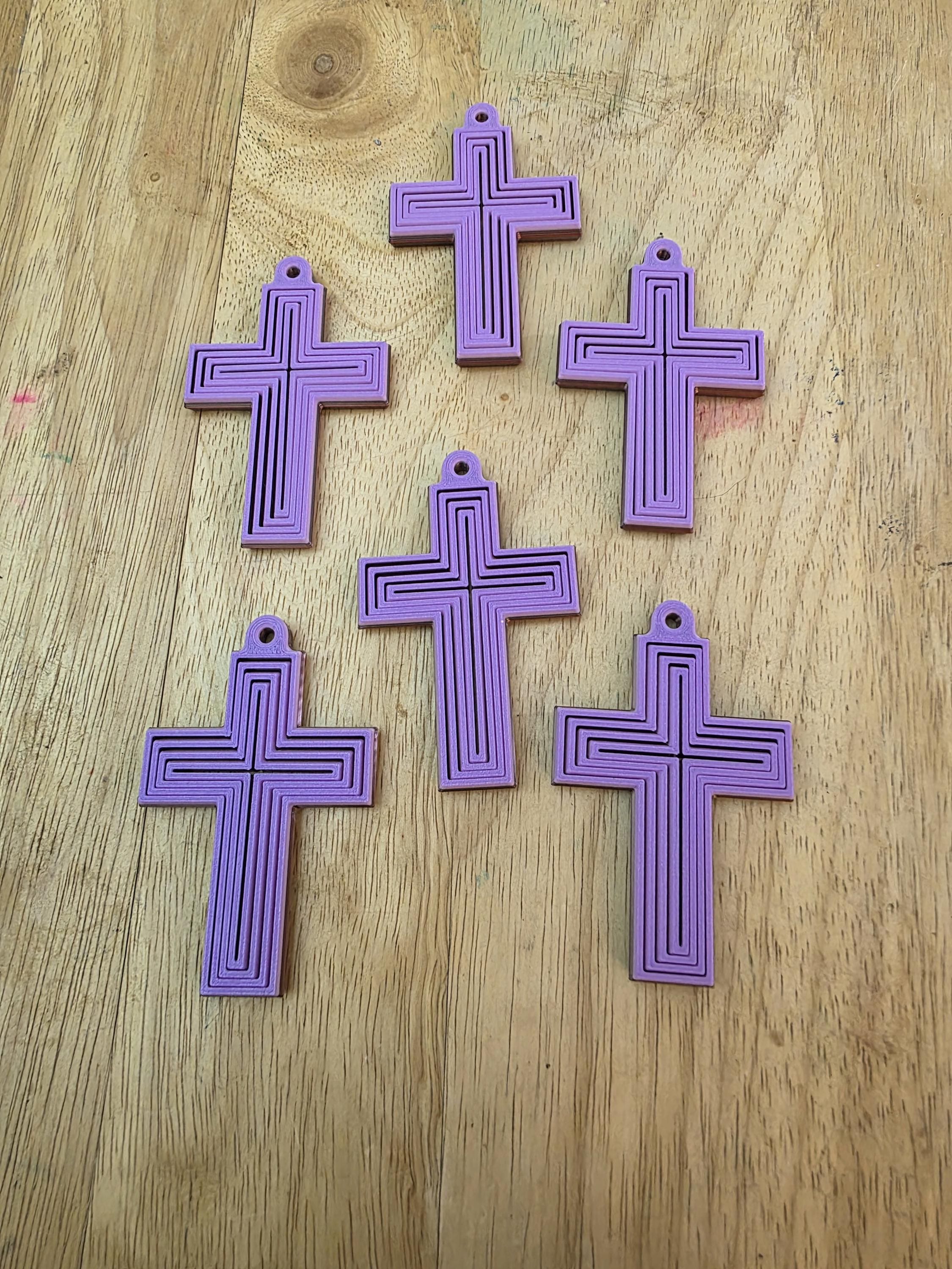 Fidget Cross Keychain