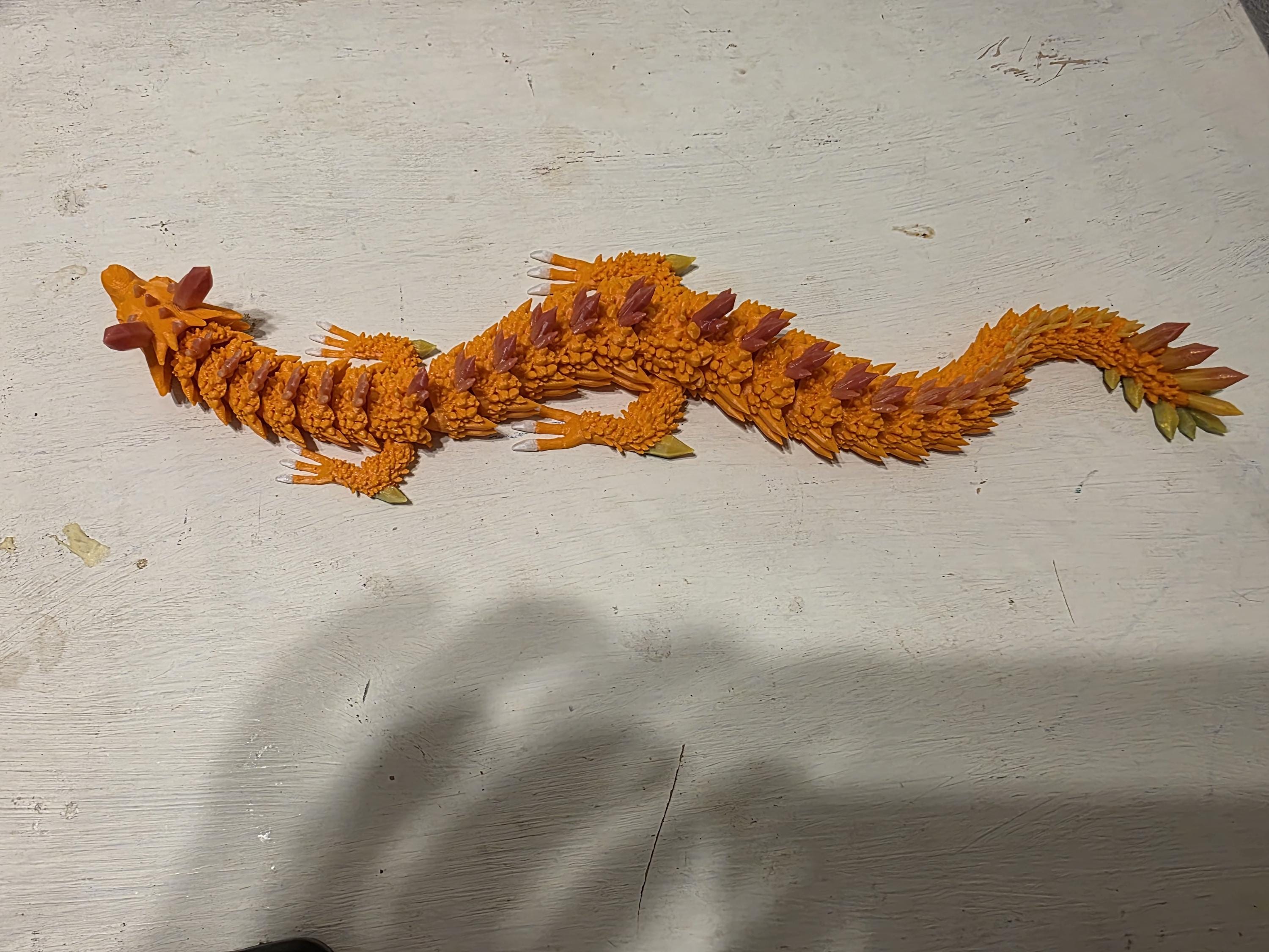 3D printed articulating dragon
