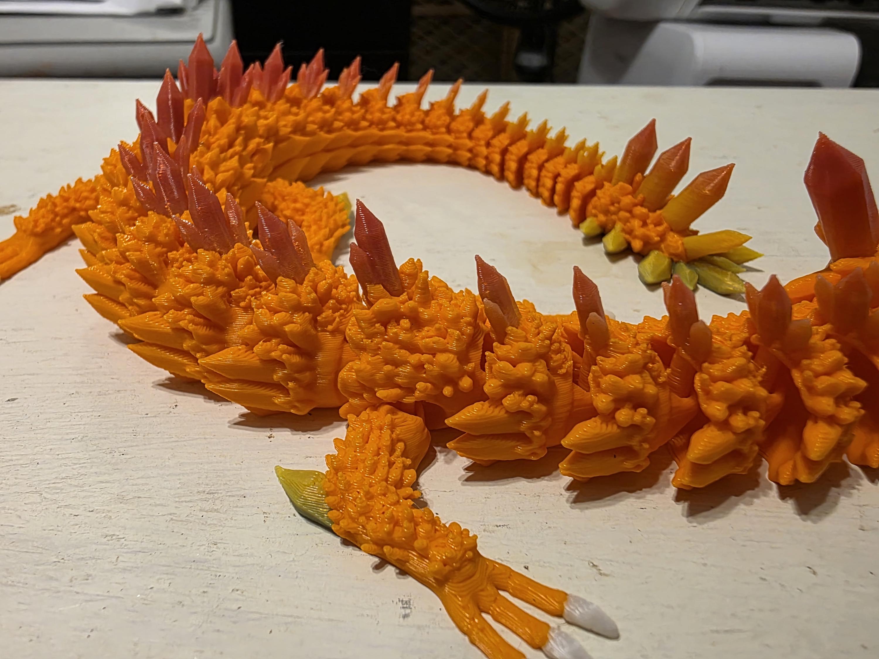 3D printed articulating dragon
