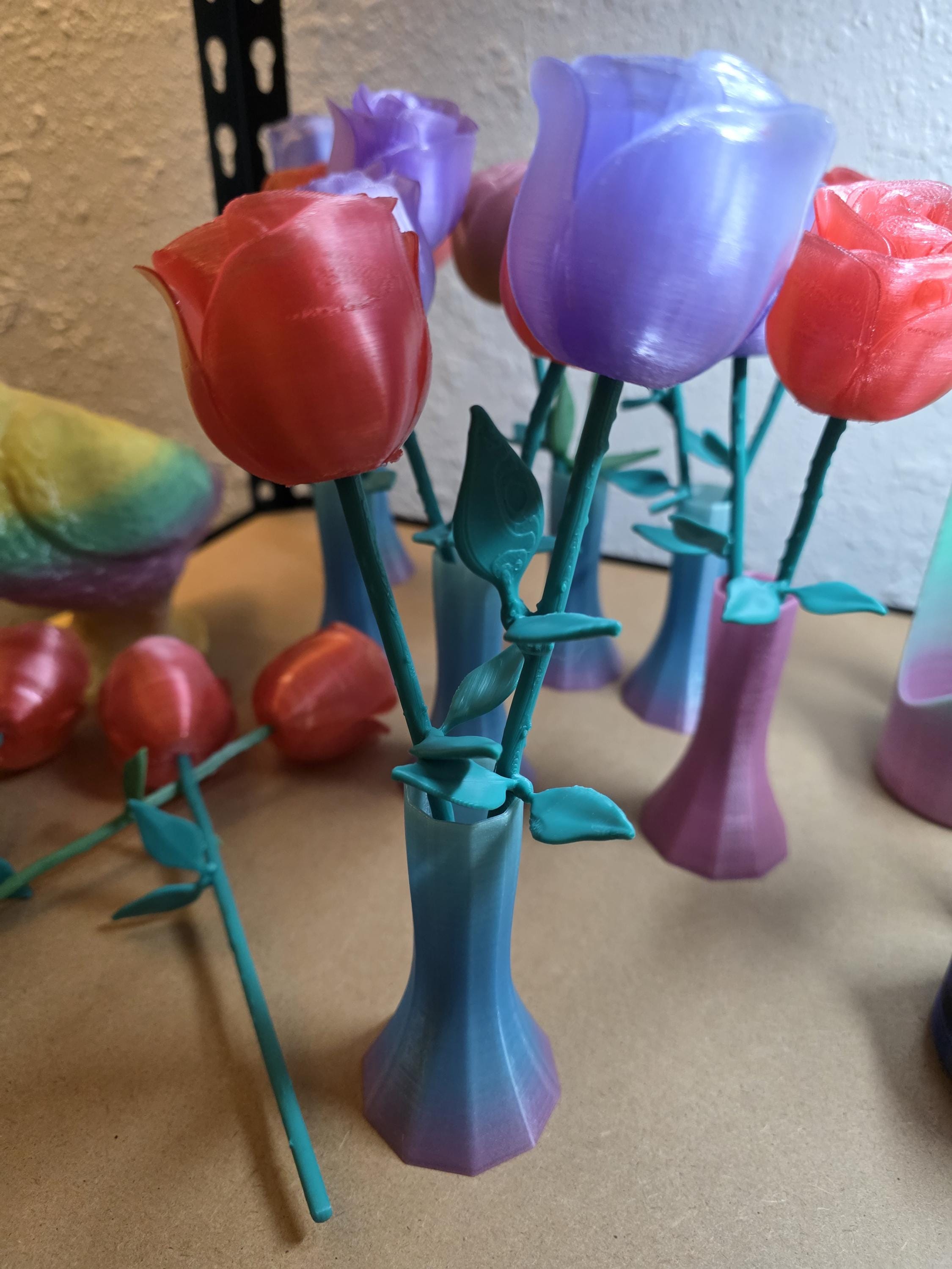 Roses with vase