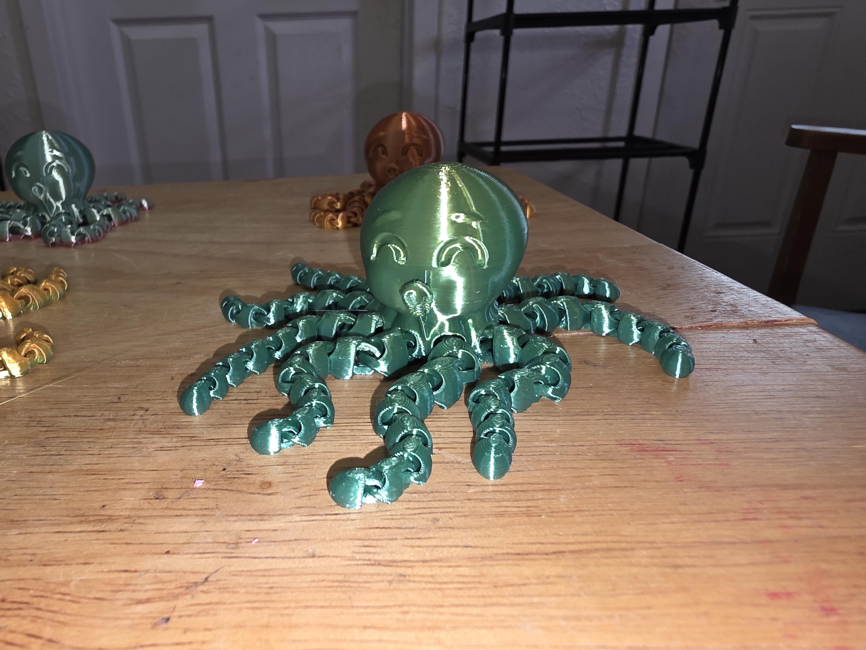 Articulating Octopus Toy – Poseable 3D Printed Figurine