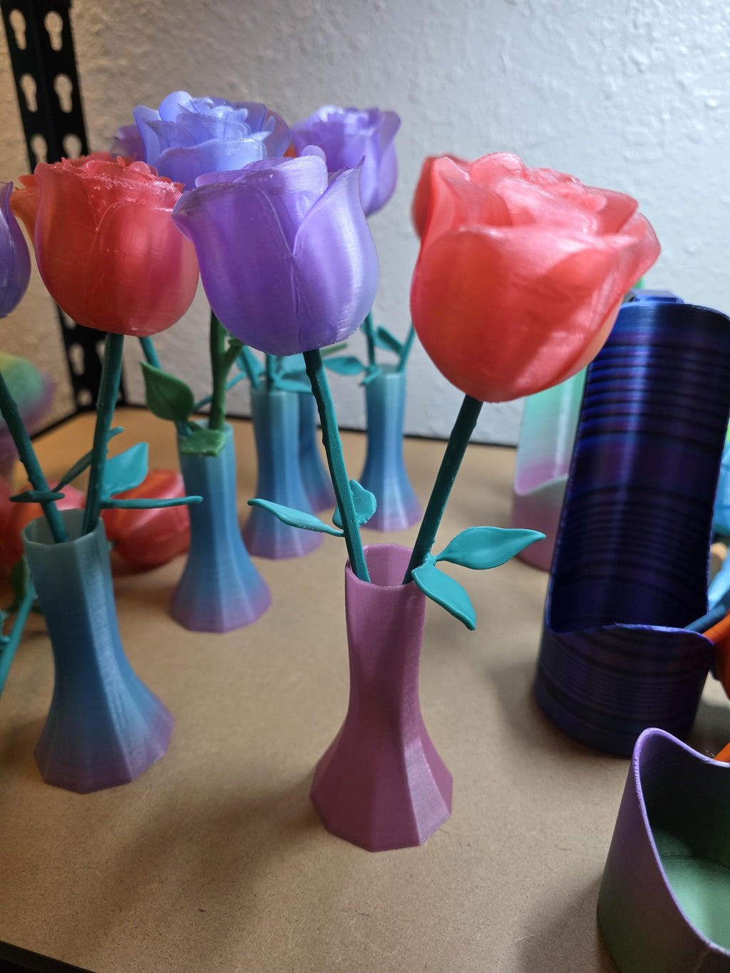 Roses with vase