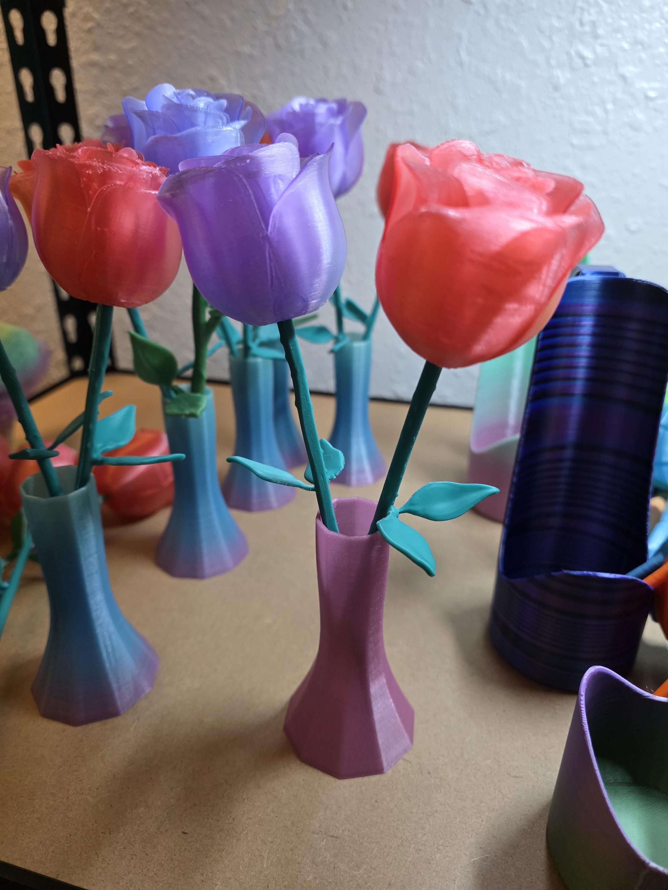 Roses with vase