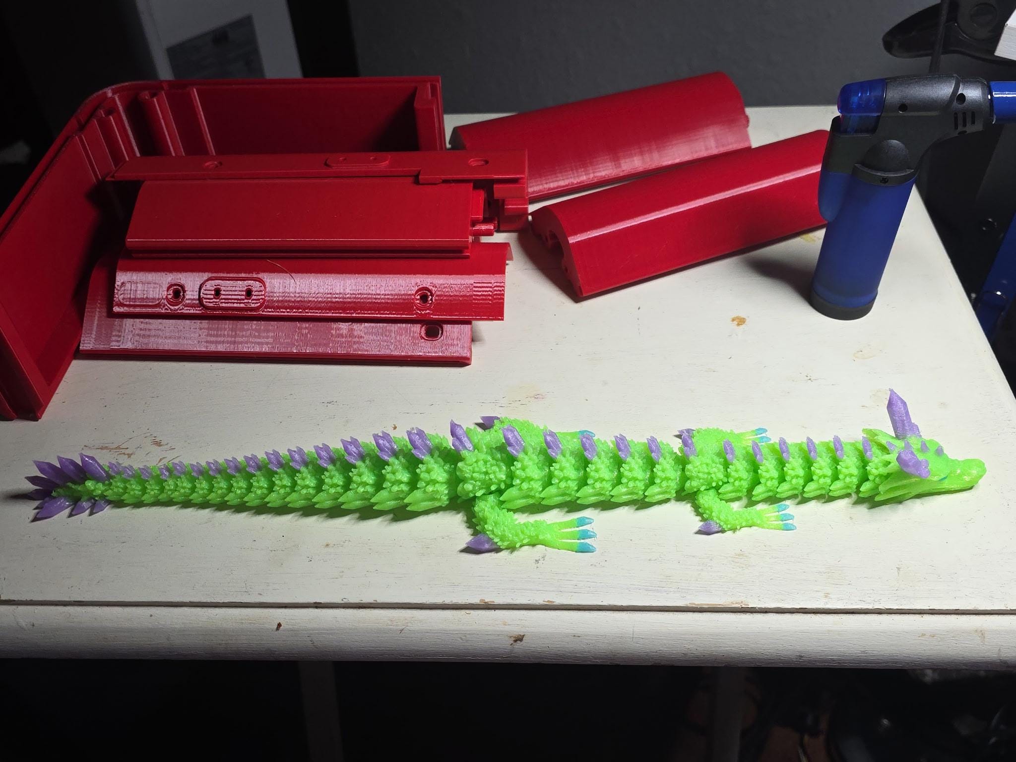 3D printed articulating dragon