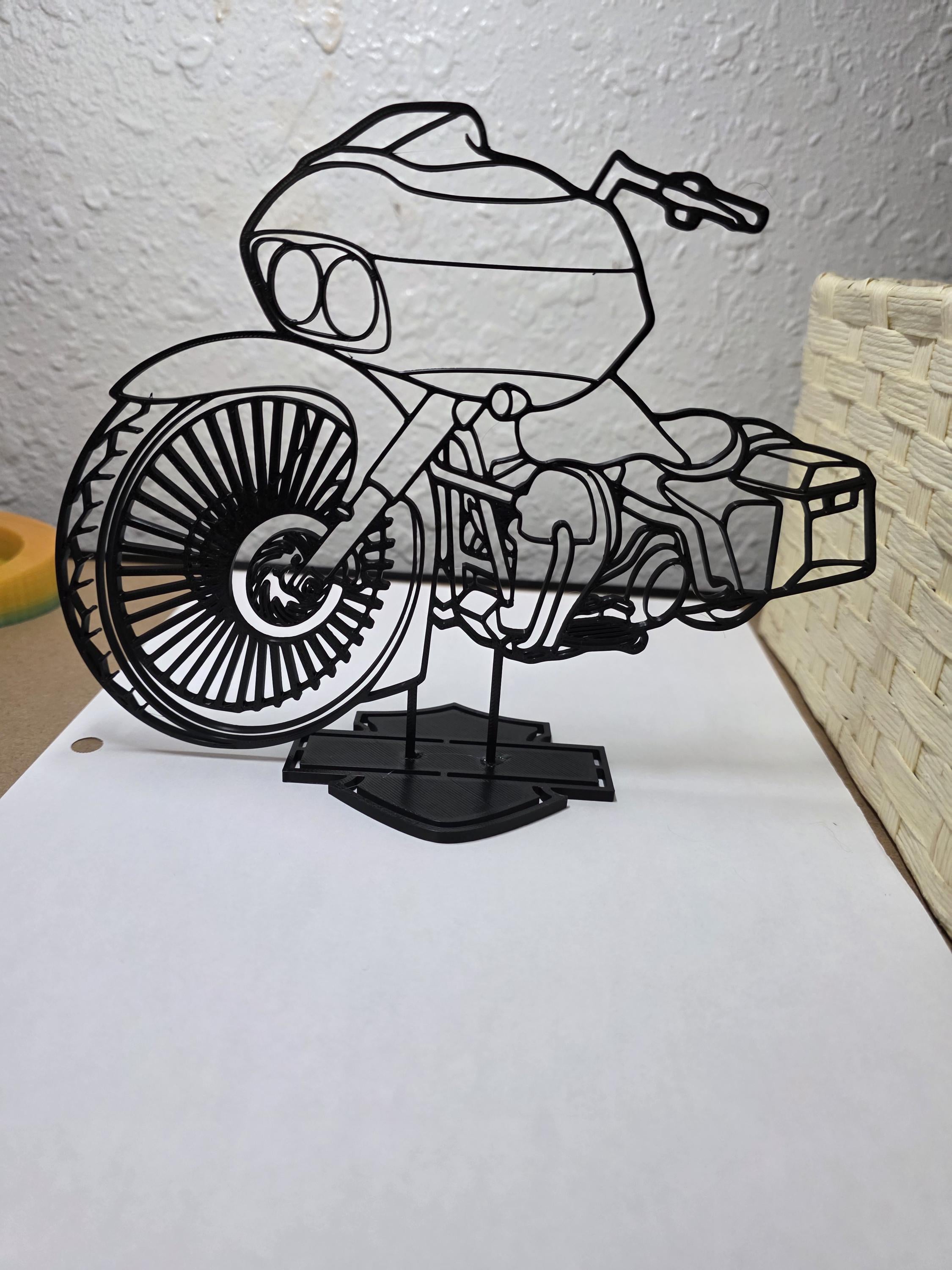 Harley Davidson Road Glide desk decor